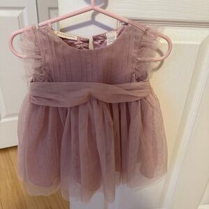 Blush color baby dress size 3-6 months